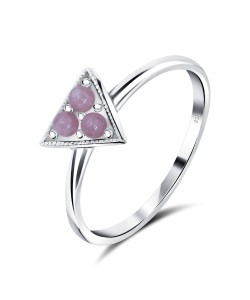 Rose Quartz Silver Rings NSR-2463-RQ 